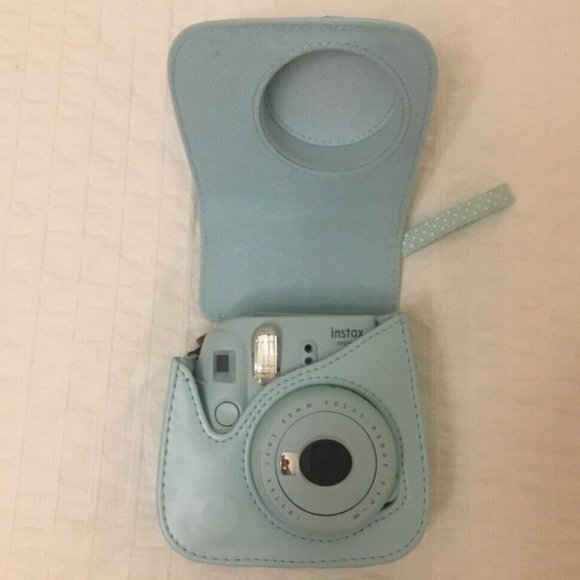 Fujifilm Instax Mini 9 Instant Camera w/ Case & Strap - Ice Blue - Picture 1 of 5